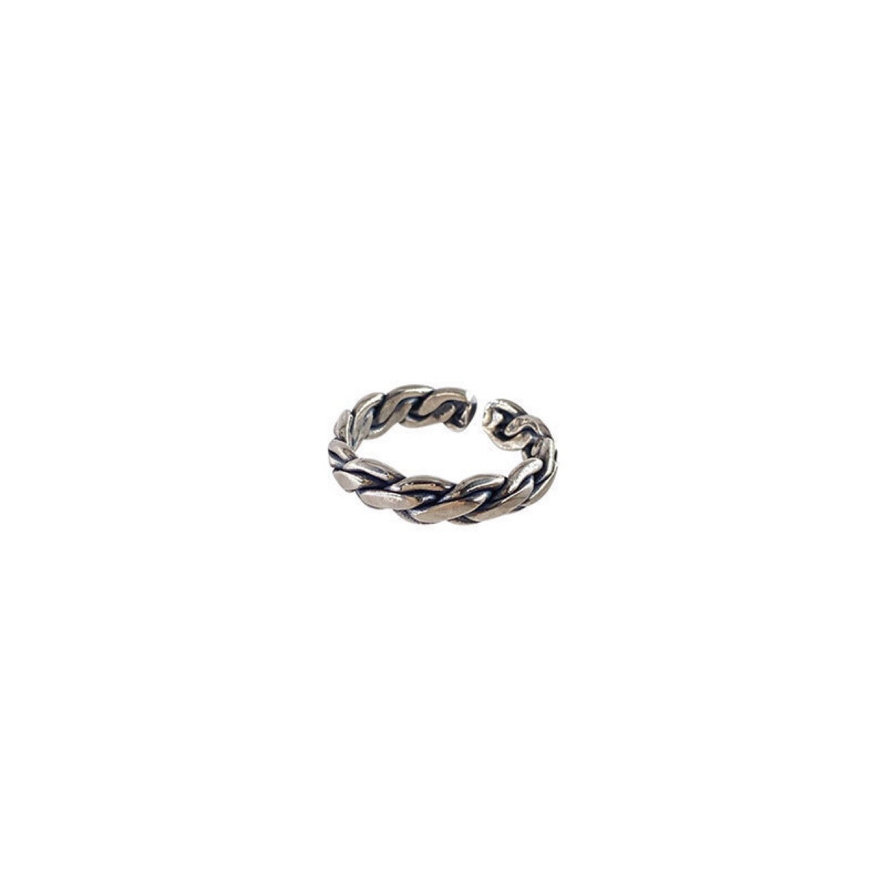 Wholesale Retro fashion oval geometric twist open ring